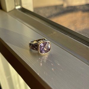 Genuine 925 Silver Costume Sapphire Ring
